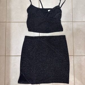 Black Sparkly 2 Piece Set